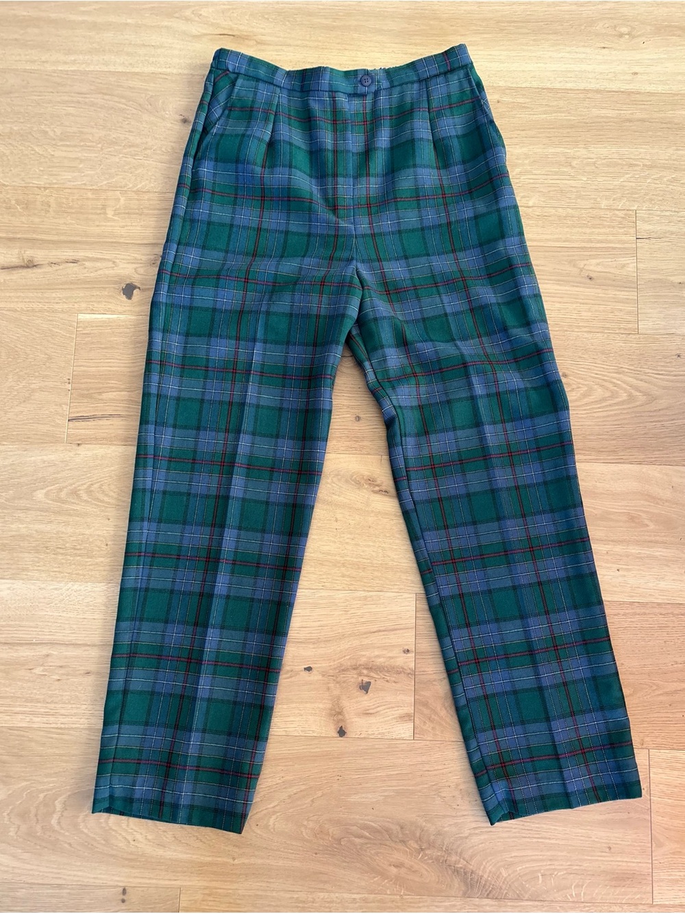 VTG Hunter Sportswear Wool Blend Woven Tartan Plaid Trouser/Slack Heritage 14